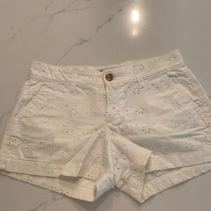 White Eyelet Shorts